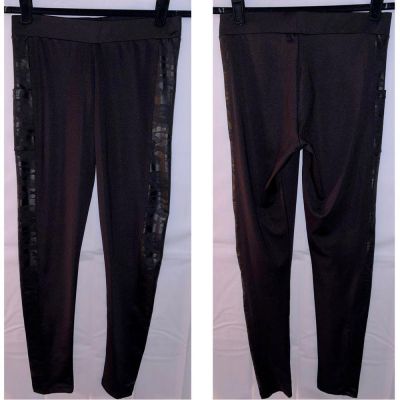 CM?Fashion Side Pocket Full-length Leggings- Black Camo/ Size Small